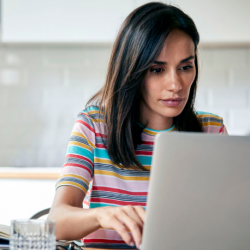 Woman on computer