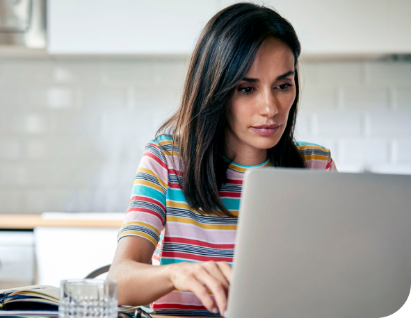 Woman on computer