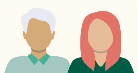 Vector graphic of Anthony and Ana, a couple considering annuities