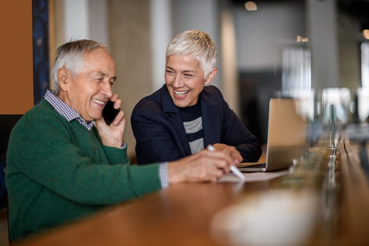 Happy, retired couple