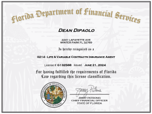 Dean DiPaolo CFP License