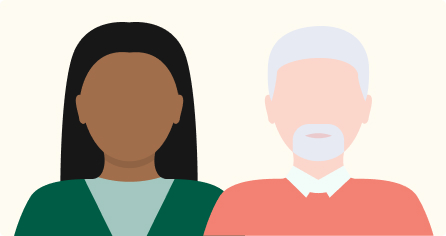 Vector graphic of Jane and Joseph, a couple considering annuities
